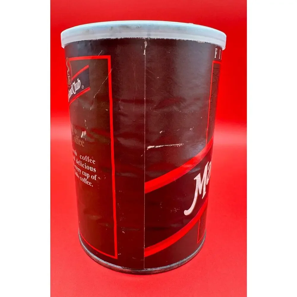 Vintage Maryland Club Filter Blend 100% Pure Coffee Empty Can Original Price Tag